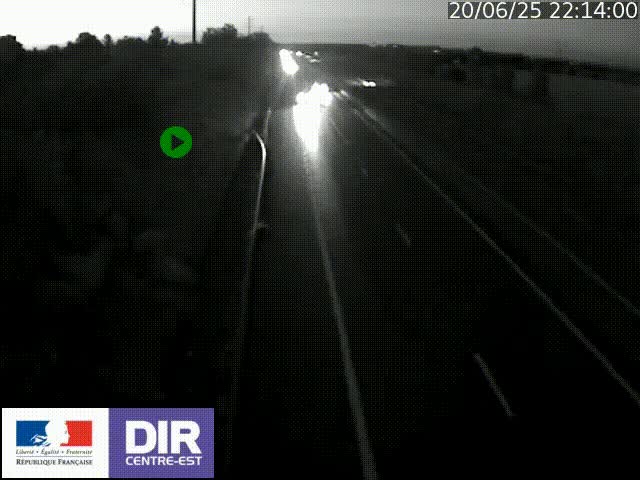 Webcam sur le contournement de Valence, sur la Nationale 7, à la jonction avec la N532, caméra orientée vers Grenoble