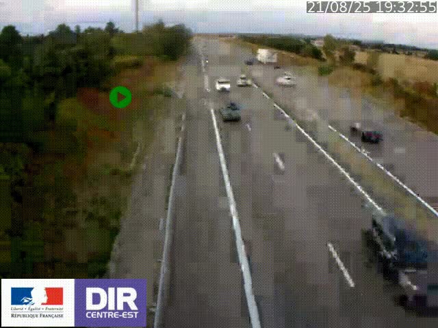 Webcam sur le contournement de Valence, sur la Nationale 7, à la jonction avec la N532, caméra orientée vers Grenoble