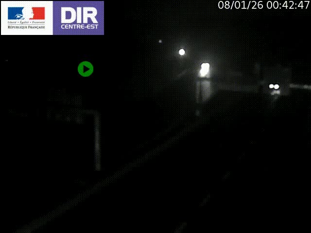 Caméra de circulation routière sur le boulevard périphérique Laurent Bonnevay de Lyon (D383) à hauteur de Bron, avant la jonction avec l'A43. Vue orientée vers l'échangeur