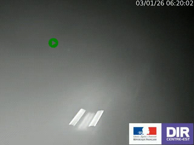 Webcam sur le col Pin Bouchain, vue orientée vers Roanne, en provenance de Lyon sur la nationale 7 (N7)