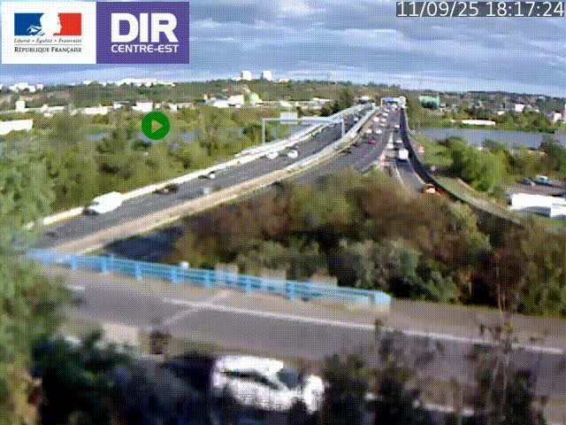 Webcam autoroute sur A450 à Pierre-Bénite en direction de Lyon et de l'autoroute A7