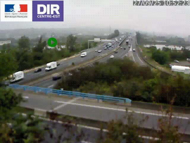 Webcam autoroute sur A450 à Pierre-Bénite en direction de Lyon et de l'autoroute A7