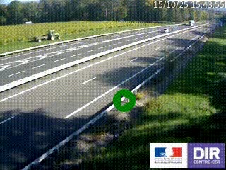 Webcam autoroute sur l'A77 à hauteur de Pouilly-sur-Loire en direction de Nevers