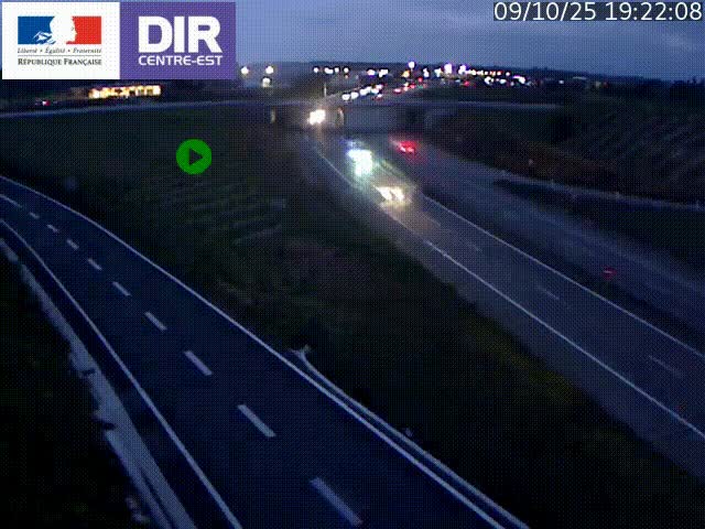 Webcam sur le contournement de Valence, sur la Nationale 7, caméra orientée vers Lyon