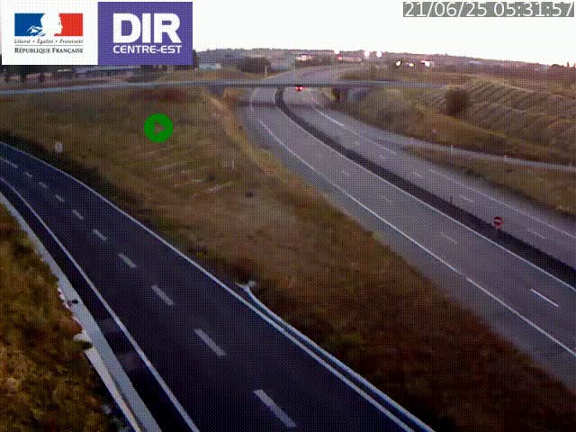Webcam sur le contournement de Valence, sur la Nationale 7, caméra orientée vers Lyon