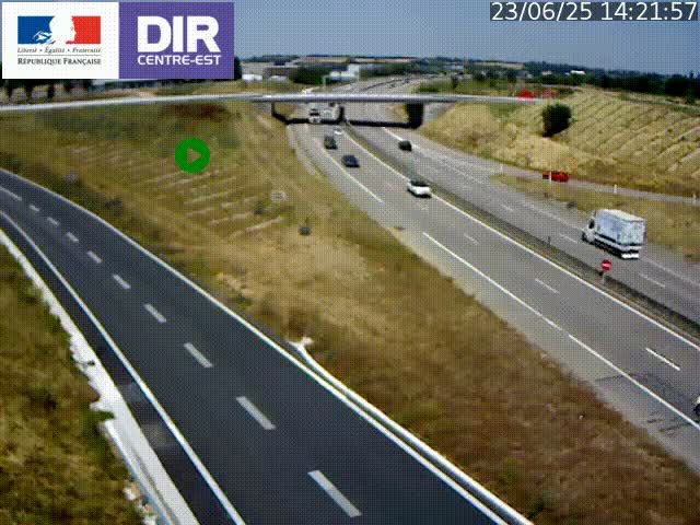 Webcam sur le contournement de Valence, sur la Nationale 7, caméra orientée vers Lyon