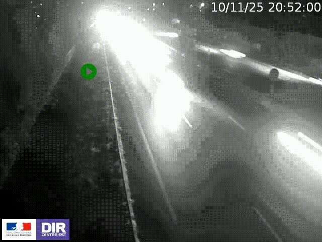 Webcam à Bron sur l'A43 à la jonction avec le boulevard périphérique de Lyon (D383). Vue orientée vers Lyon