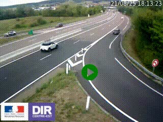 Webcam routière sur la RN6 à Auxerre, à hauteur de la sortie Monéteau, en direction de l'A6 (Gurgy)