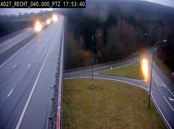 Webcam sur A27/E42 après Malmedy. Vue orientée vers l'Allemagne