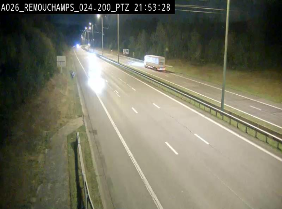 Webcam E25/A26 à Aywalle, à hauteur de Spa. Vue orientée vers Liège