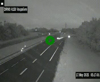 Webcam autoroute A150 à hauteur de La Vaupalière en périphérie de Rouen. Vue orientée vers Rouen