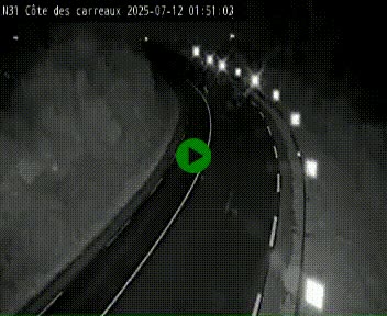 Webcam en haut de la Côte des Carreaux sur la N31 à Avesnes-en-Bray. Vue orientée vers Rouen