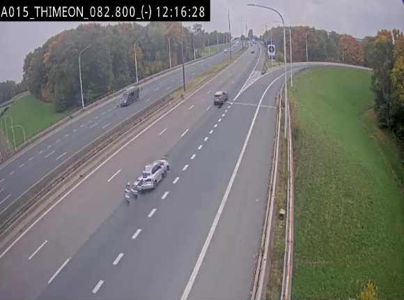 Caméra trafic Belgique - Thiméon - E42, jonction avec A54 (E420) direction La Louvière/Charleroi - BK 82.82