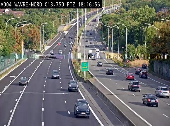 Webcam traffic E411(A4) - BK 18.7 - Bierges (Wavre Nord)
