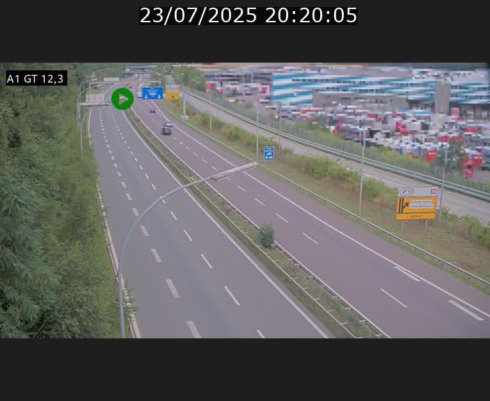 Traffic live webcam Luxembourg Senningerberg - A1 direction Allemagne - BK 12.3
