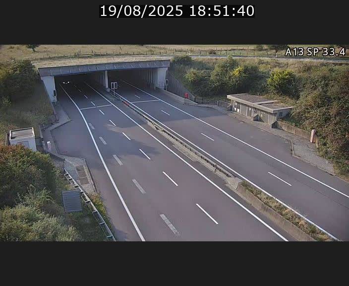 Webcam trafic sur A13 à hauteur d'Altwies en direction de Mondorf-les-bains et en provenance de l'Allemagne