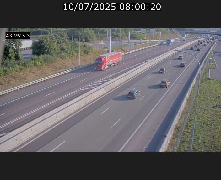 Webcam à l'Aire de Berchem au Luxembourg sur l'A3. Vue orientée vers la France