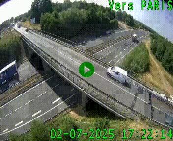 Clone of Caméra routière sur l'autoroute A20 au nord de Limoges, à la jonction avec la N520. Vue orientée vers Paris