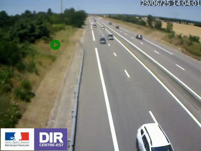 Webcam sur le contournement de Valence, sur la Nationale 7, à la jonction avec la N532, caméra orientée vers Grenoble
