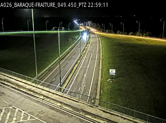 Webcam à la Baraque de Fraiture à la jonction entre l'E25 et la N89 à hauteur de Vielsalm
