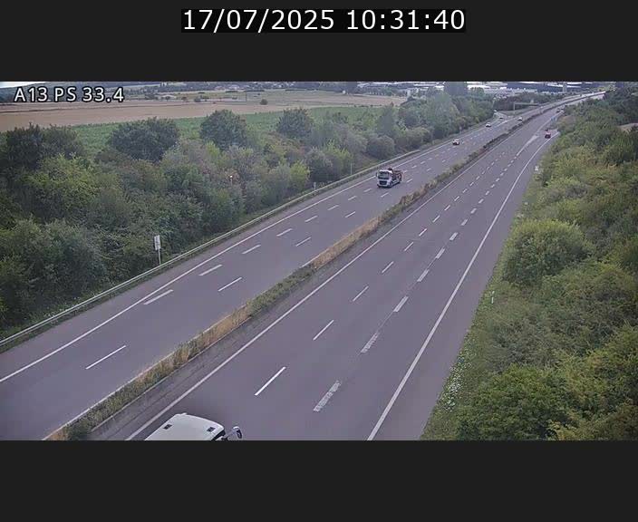 Webcam trafic sur A13 à hauteur de Mondorf-les-Bains en direction d'Altwies
