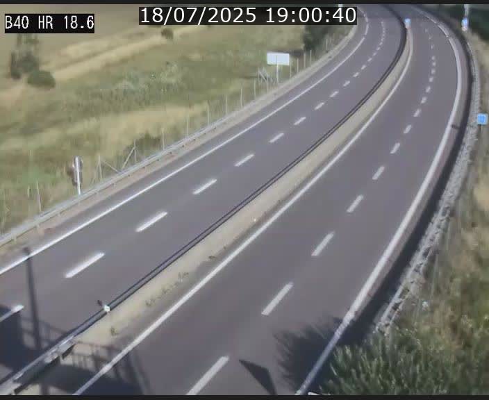 Webcam sur la route de liaison entre Micheville et Esch-Belval à la frontière entre le Luxembourg et la France. Vue orientée vers la Lorraine.