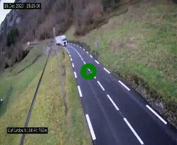 Webcam dans les Pyrénées Atlantique au niveau du col d'Urdos et du fort du Pourtalet sur la N134, en direction du Col et du tunnel du Somport, à 765 mètres d'altitude