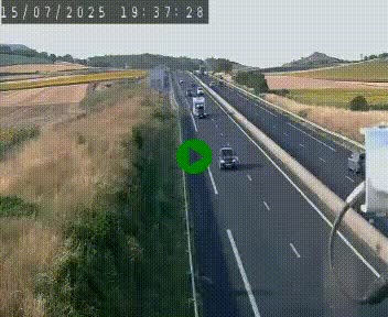 Caméra autoroute A75 à hauteur de Le Crest, en direction de Montpellier