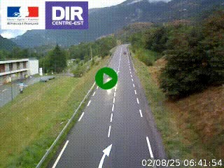 Web cam sur la N90 à Aime, en provenance de Bourg-Saint-Maurice et en direction d'Albertville