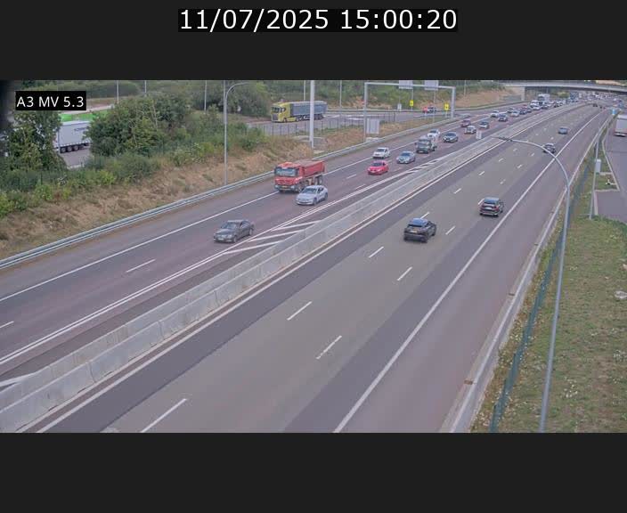 Webcam à l'Aire de Berchem au Luxembourg sur l'A3. Vue orientée vers la France