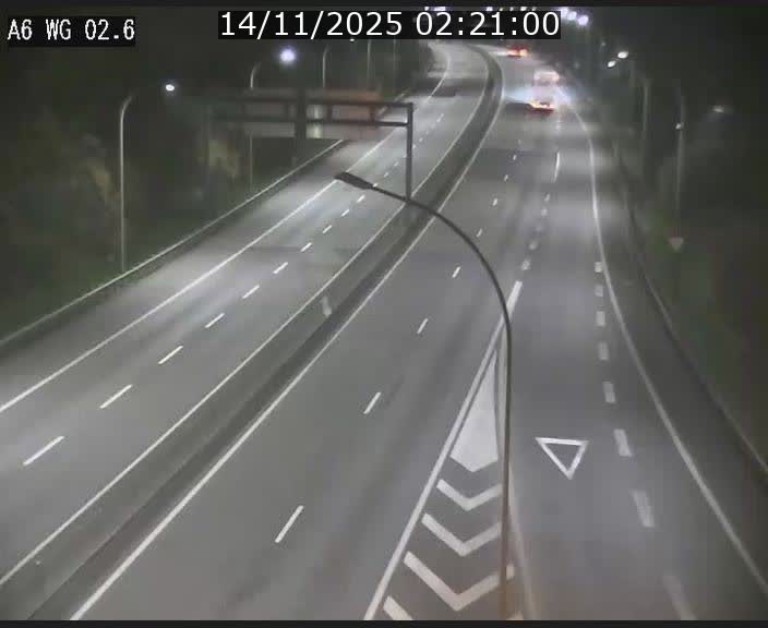 Traffic live webcam Luxembourg Croix de Cessange - A6 - BK 2.6 - direction France/Allemagne