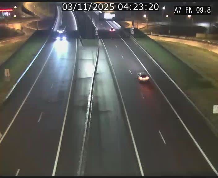 Caméra trafic Luxembourg - A7, Tunnel Gousselerbierg, sortie sud, direction rond-point Lorentzweiler (BK 9.9)
