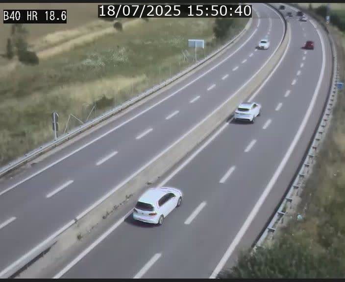 Webcam sur la route de liaison entre Micheville et Esch-Belval à la frontière entre le Luxembourg et la France. Vue orientée vers la Lorraine.
