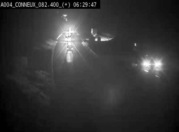 Webcam à hauteur de Conneux sur l'E411 en direction du sud de la Belgique