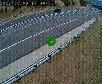 Caméra autoroutière France - A75, Engayresque, entre Millau et Séverac-le-Chateau, en direction de Montpellier
