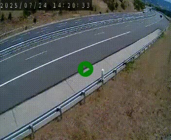 Caméra autoroutière France - A75, Engayresque, entre Millau et Séverac-le-Chateau, en direction de Montpellier