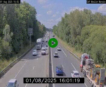 Webcam sur le périphérique de Nantes (N844) entre la Porte de Saint-Luce et la Porte d'Anjou, à l'est de la ville