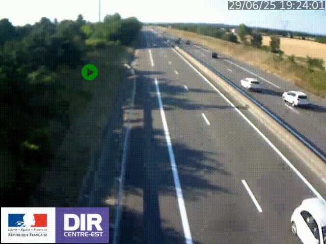 Webcam sur le contournement de Valence, sur la Nationale 7, à la jonction avec la N532, caméra orientée vers Grenoble