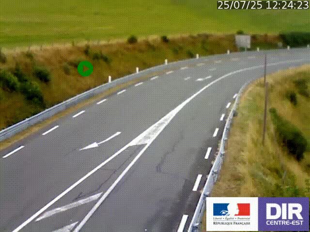 Webcam sur le col Pin Bouchain, vue orientée vers Roanne, en provenance de Lyon sur la nationale 7 (N7)