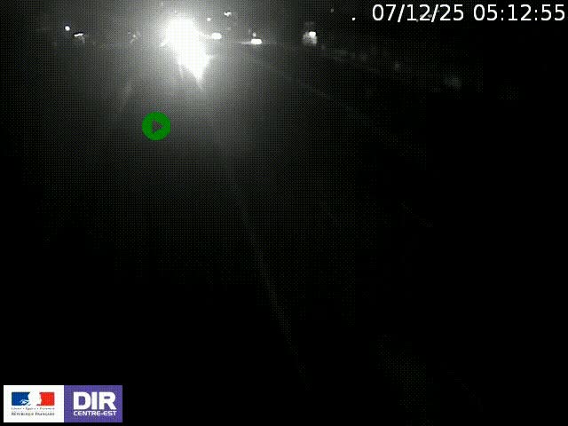 Webcam à Bron sur l'A43 à la jonction avec le boulevard périphérique de Lyon (D383). Vue orientée vers Lyon