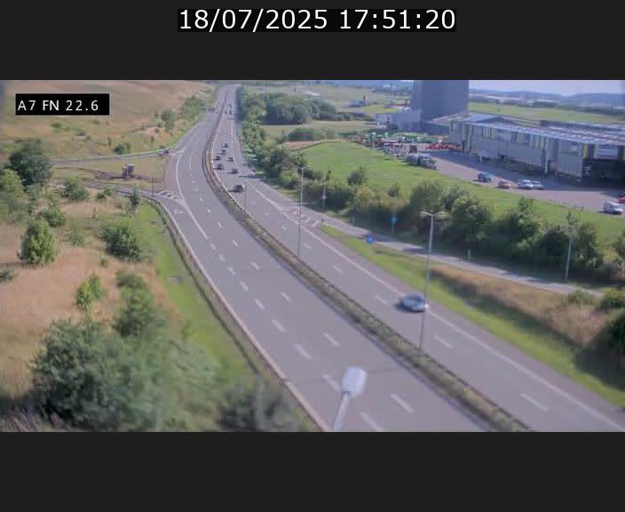 Caméra trafic Luxembourg - A7, Colmar-berg direction Mersch