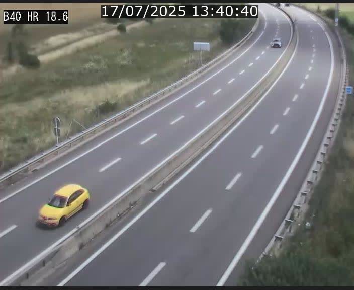 Webcam sur la route de liaison entre Micheville et Esch-Belval à la frontière entre le Luxembourg et la France. Vue orientée vers la Lorraine.