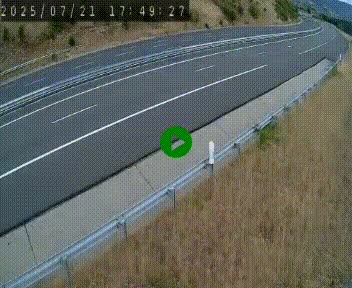Caméra autoroutière France - A75, Engayresque, entre Millau et Séverac-le-Chateau, en direction de Montpellier