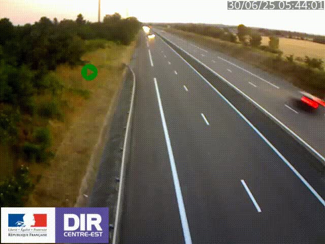 Webcam sur le contournement de Valence, sur la Nationale 7, à la jonction avec la N532, caméra orientée vers Grenoble