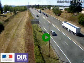 Webcam à Mably, à proximité de Roanne en direction de Moulins sur la N7