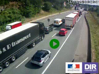 Caméra autoroutière sur l'A47 à hauteur de Givors, a proximité de Lyon. La webcam est orientée vers Lyon