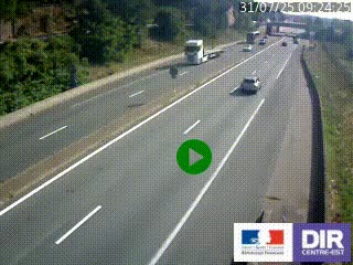 Caméra autoroutière sur l'A47 à hauteur de Givors, a proximité de Lyon. La webcam est orientée vers Lyon