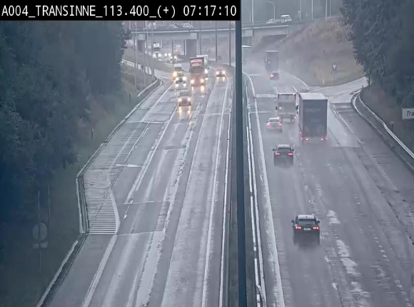 Webcam dans les Ardennes sur l'E411 à hauteur de Transinne. Vue orientée vers le sud de la Belgique