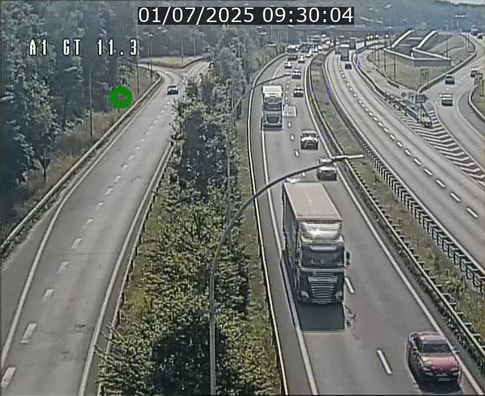 Traffic live webcam Luxembourg Senningerberg - A1 direction Allemagne - BK 11.3