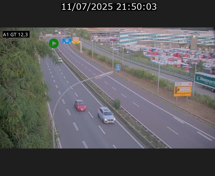 Traffic live webcam Luxembourg Senningerberg - A1 direction Allemagne - BK 12.3